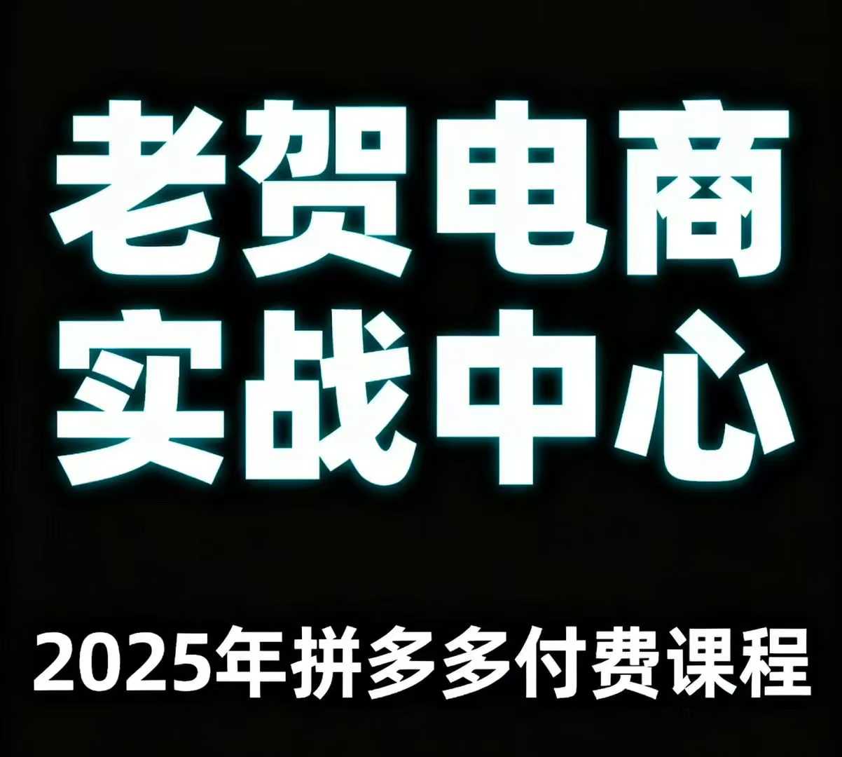老贺电商2025年拼多多付费课程，用通俗易懂的方法告诉你多多怎么玩-课程网