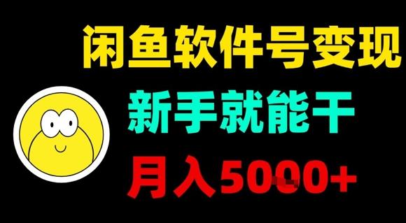 闲鱼软件号变现，新手就能干，月入5k+-课程网