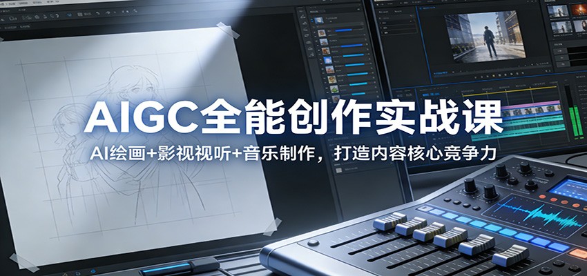 AIGC全能创作实战课：AI绘画+影视视听+音乐制作，打造内容核心竞争力-课程网