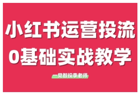 小红书运营投流，小红书广告投放从0到1的实战课，学完即可开始投放（更新）-课程网