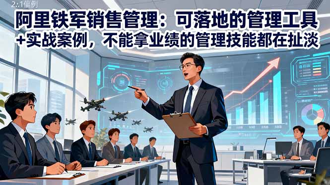 阿里铁军销售管理：可落地的管理工具+实战案例，不能拿业绩的管理都在扯淡-课程网