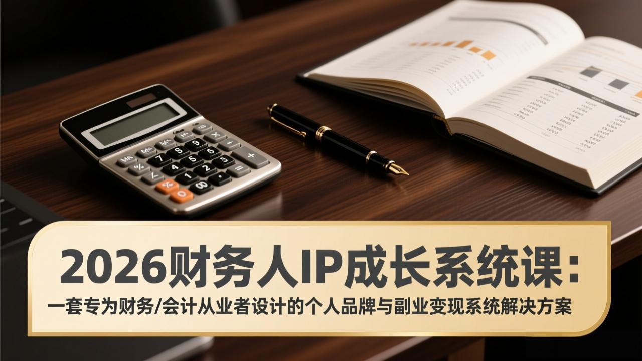 2026财务人IP成长系统课：一套专为财务/会计从业者设计的个人品牌与副业变现系统解决方案-课程网
