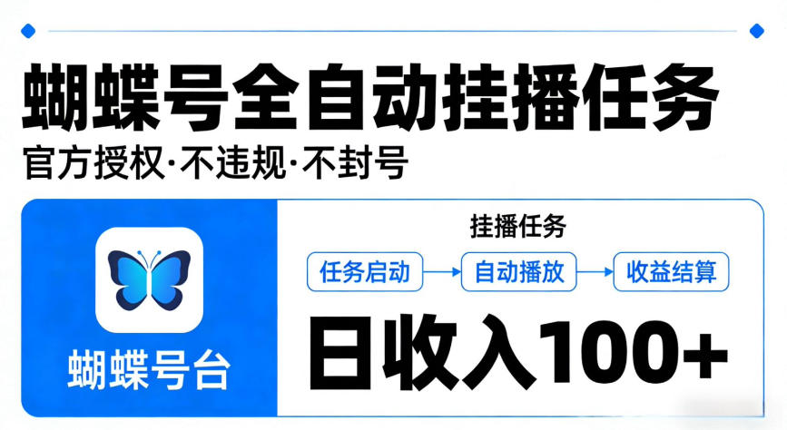 视频号全自动挂播任务，官方授权不违规不封号，日收入100+【揭秘】-课程网