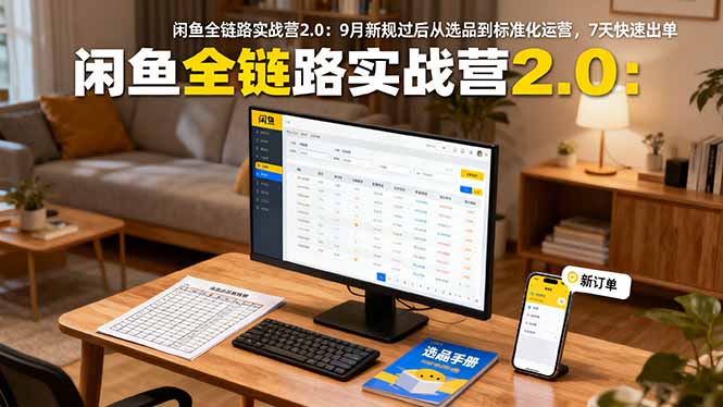闲鱼全链路实战营2.0：9月新规过后从选品到标准化运营，7天快速出单-课程网