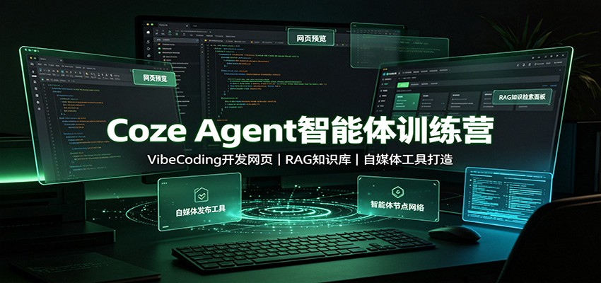 Coze Agent智能体训练营：VibeCoding开发网页，RAG知识库，自媒体工具打造-课程网