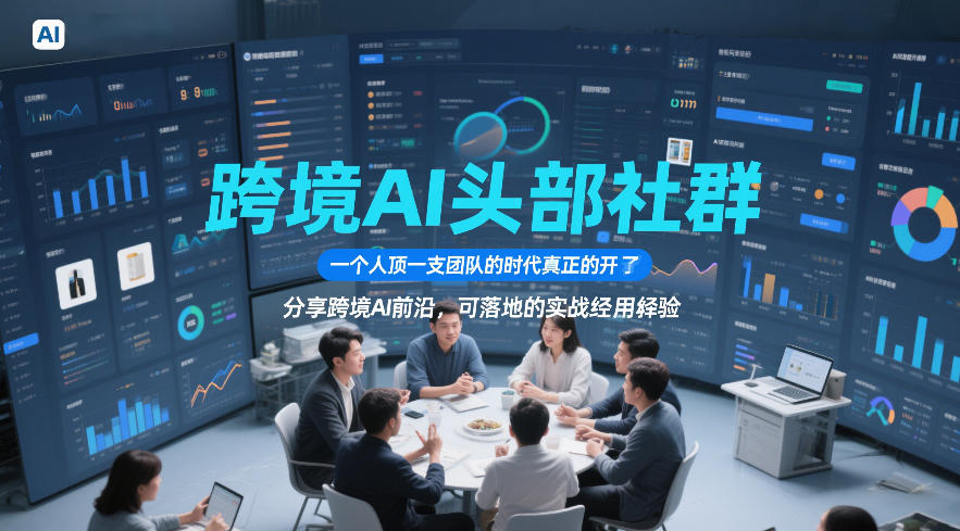 跨境AI头部社群，一个人顶一支团队的时代真正的开始了，分享跨境AI前沿，可落地的实战经验（更新5月23日）-课程网