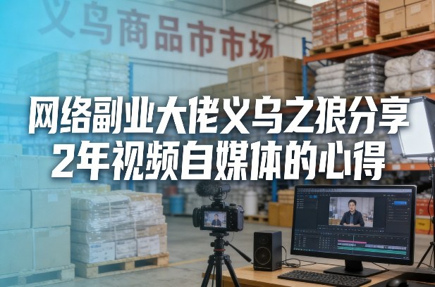 网络副业大佬义乌之狼分享2年视频自媒体的心得【文档】-课程网