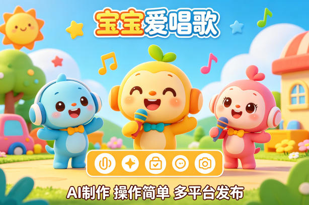 AI制作儿歌动画短视频，可多平台发布，操作简单好上手-课程网