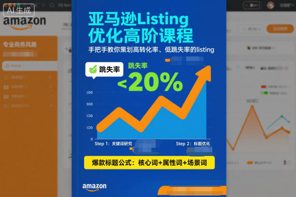 亚马逊Listing优化高阶课程，手把手教你策划高转化率、低跳失率的listing-课程网
