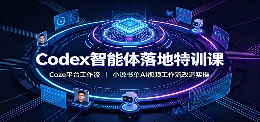 Codex智能体落地特训课：Coze平台工作流，小说书单AI视频工作流改造实操-课程网