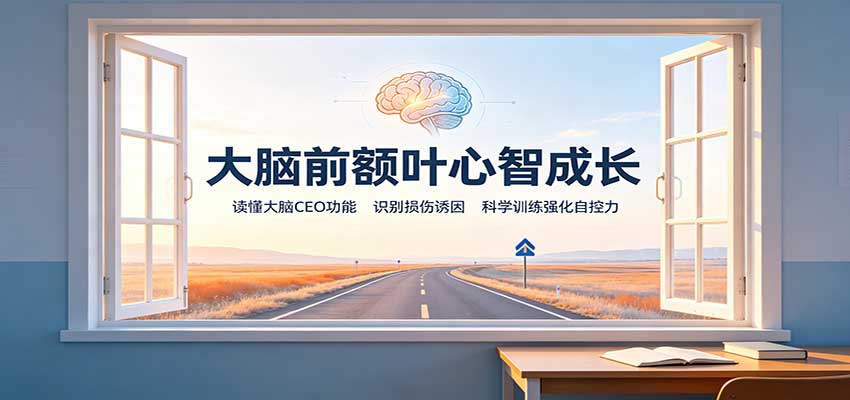 大脑前额叶心智成长：读懂大脑CEO功能，识别损伤诱因，科学训练强化自控力-课程网