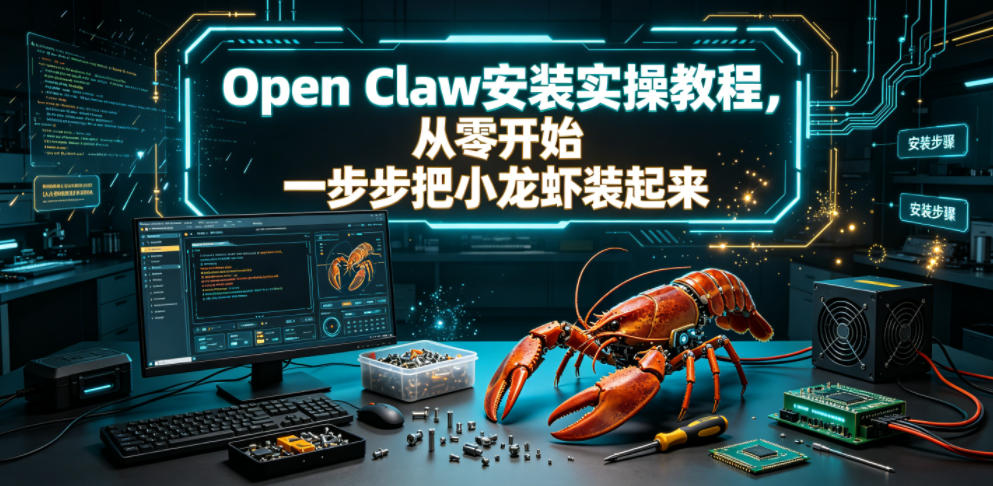 Open Claw安装实操教程，从零开始一步步一步步把小龙虾装起来-课程网