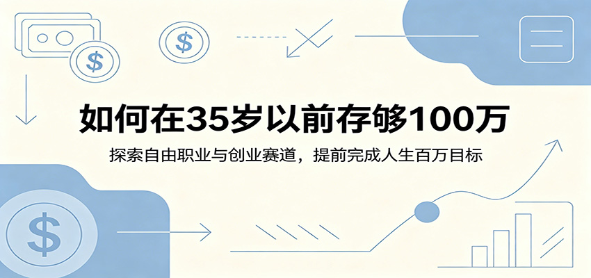 如何在35岁以前存够100万：探索自由职业与创业赛道，提前完成人生百万目标-课程网