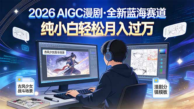 2026年全新蓝海赛道，纯小白轻松月入过万-课程网