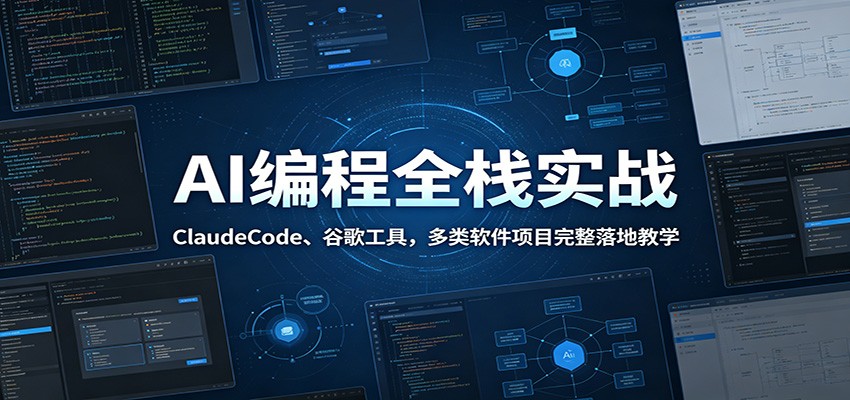 AI编程全栈实战：ClaudeCode、谷歌工具，多类软件项目完整落地教学-课程网
