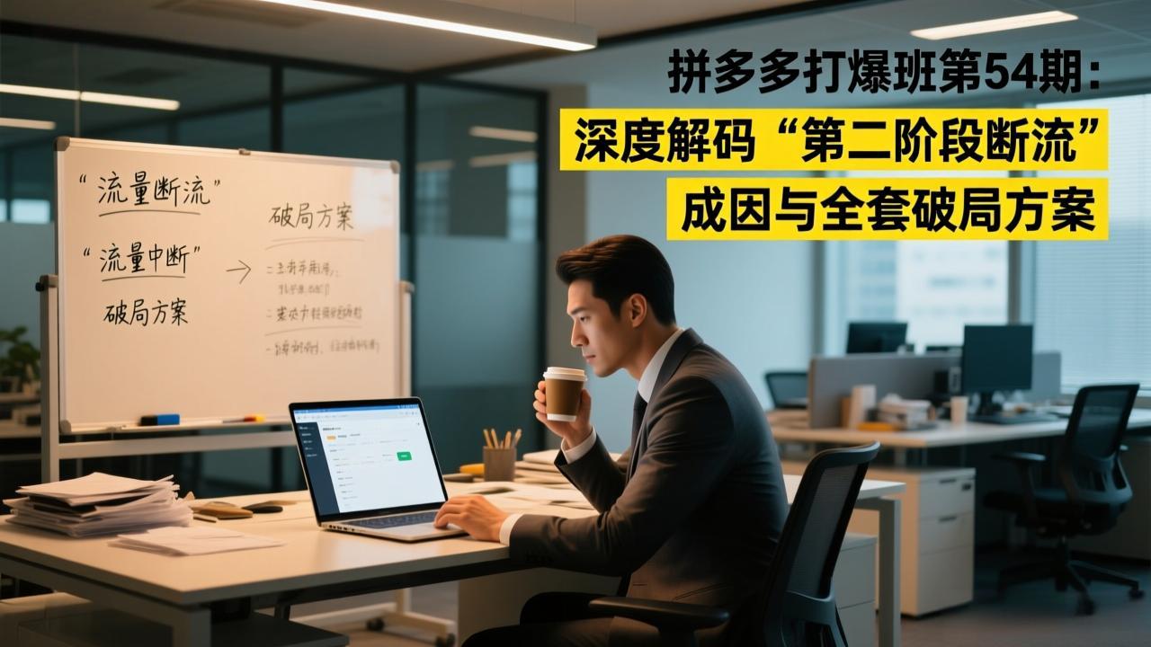拼多多打爆班第54期：深度解码“第二阶段断流”成因与全套破局方案-课程网