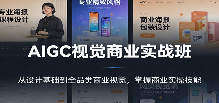 AIGC视觉商业实战班：从设计基础到全品类商业视觉，掌握商业实操技能-课程网