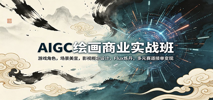 AIGC绘画商业实战班：游戏角色，场景美宣，影视概念设计，Flux炼丹，多元赛道接单变现-课程网