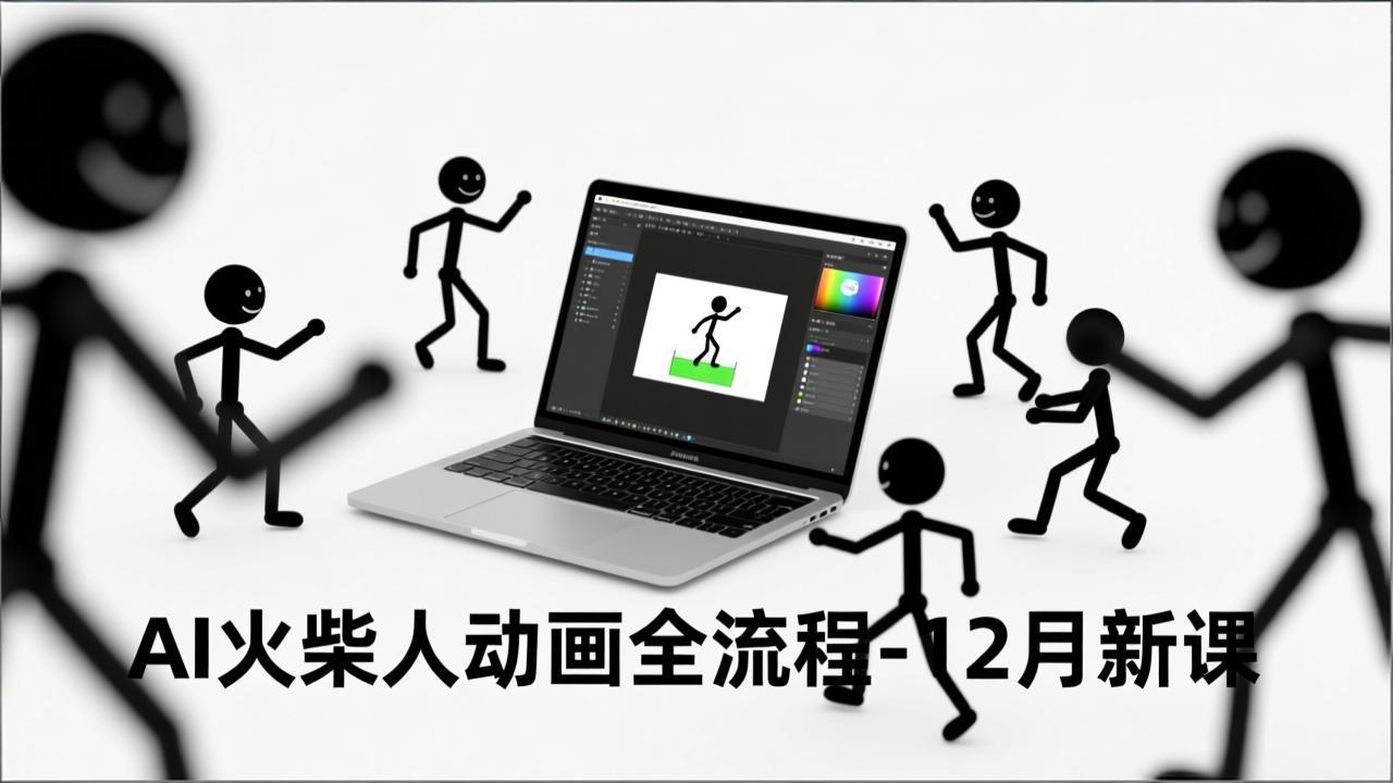 AI火柴人动画全流程-12月新课，文案生成、声音克隆、视频剪辑，零基础快速产出动画-课程网