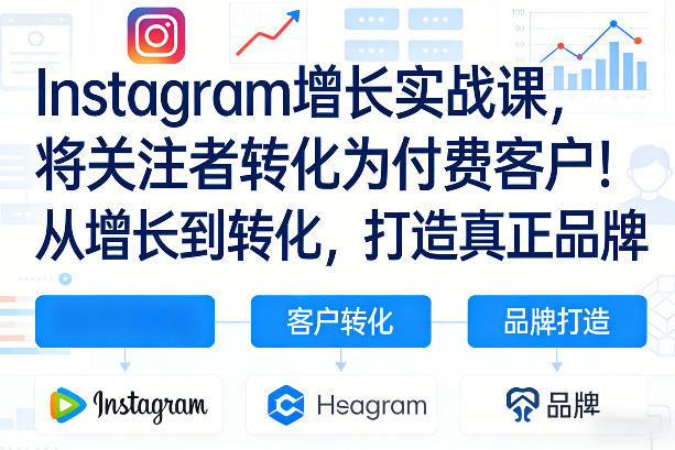 Instagram增长实战课，将关注者转化为付费客户！从增长到转化，打造真正品牌（双语字幕）-课程网