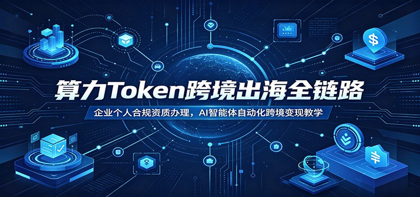 算力Token跨境出海全链路：企业个人合规资质办理，AI智能体自动化跨境变现教学-课程网
