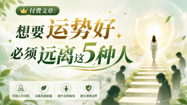 付费文章：想要运势好，必须远离这5种人-课程网