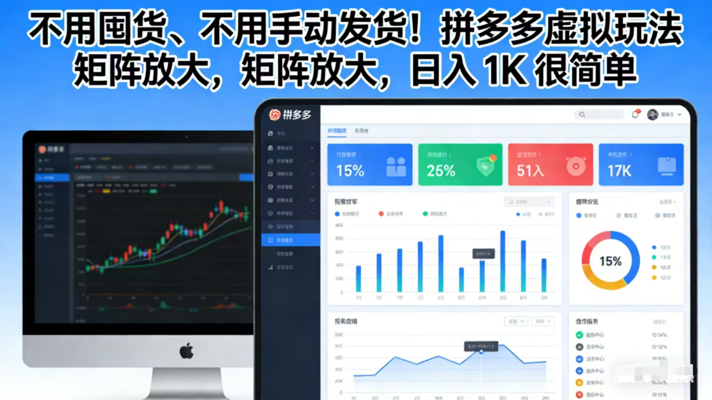 不用囤货、不用手动发货！拼多多虚拟玩法，矩阵放大，日入 1K 很简单-课程网