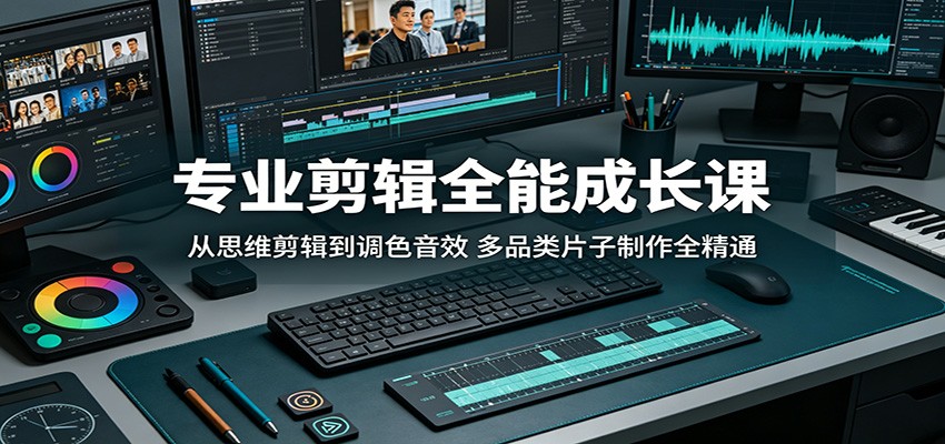 专业剪辑全能成长课：从思维剪辑到调色音效，多品类片子制作全精通-课程网
