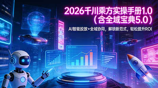 2026 千川乘方实操手册 1.0(含全域宝典 5.0-课程网