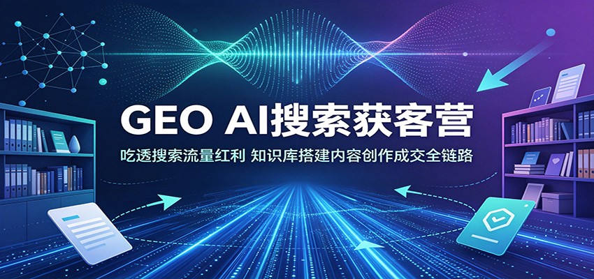 GEO AI搜索获客营：吃透搜索流量红利，知识库搭建内容创作成交全链路-课程网