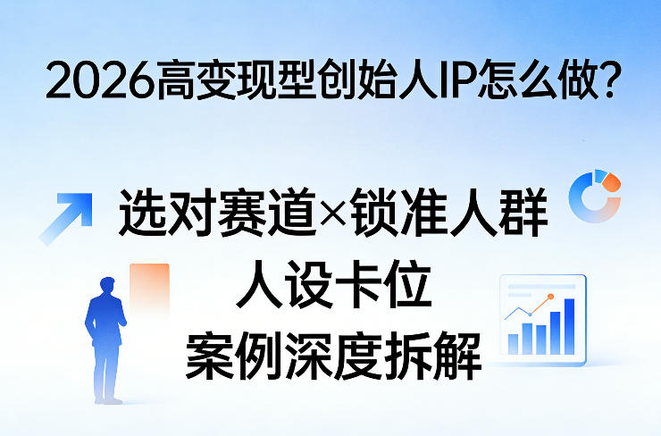 2026高变现型创始人IP怎么做？选对赛道×锁准人群×人设卡位×案例深度拆解-课程网
