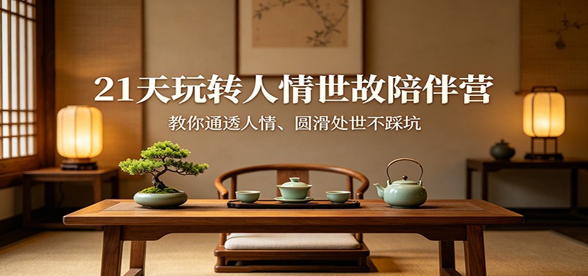21天玩转人情世故陪伴营：教你通透人情、圆滑处世不踩坑-课程网
