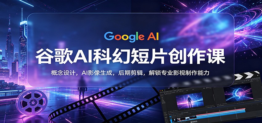 谷歌AI科幻短片创作课：概念设计，AI影像生成，后期剪辑，解锁专业影视制作能力-课程网