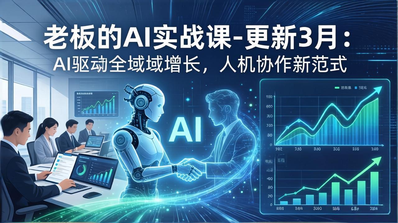 老板的AI实战课-更新3月：AI驱动全域增长，人机协作新范式，用AI提高企业效率、利润与竞争力-课程网