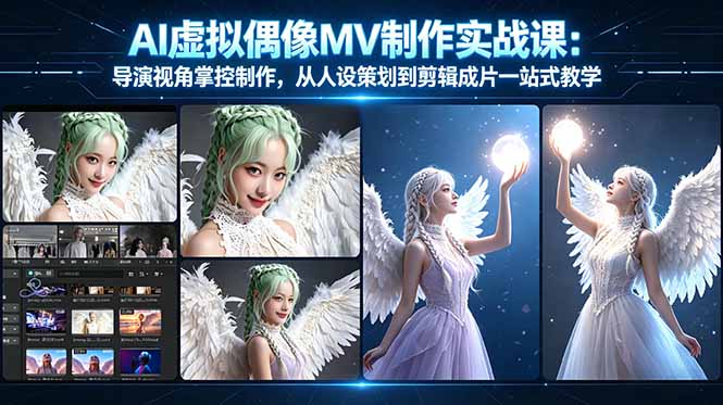 AI虚拟偶像MV制作实战教学：导演视角掌控制作，从人设策划到剪辑成片一站式教学-课程网