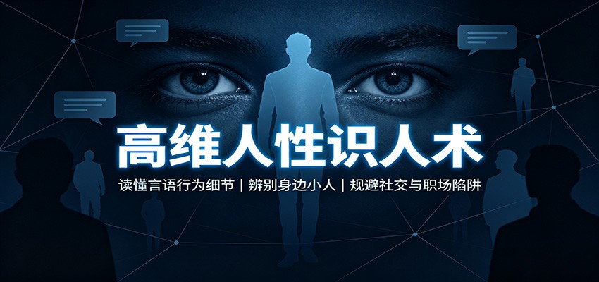 高维人性识人术：读懂言语行为细节，辨别身边小人，规避社交与职场陷阱-课程网