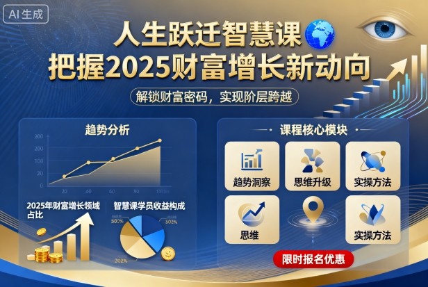 人生跃迁智慧课，把据2025财富增长新动向-课程网