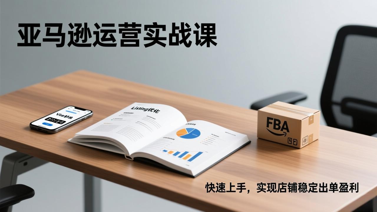 亚马逊运营实战课，Listing优化、Vine秒杀、FBA发货，快速上手，实现店铺稳定出单盈利-课程网