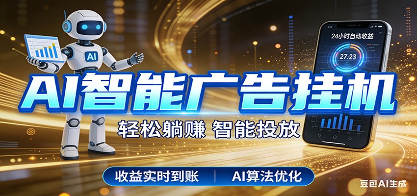 智能广告挂机新时代，利用碎片化时间实现稳定被动收益，AI帮你持续盈利-课程网