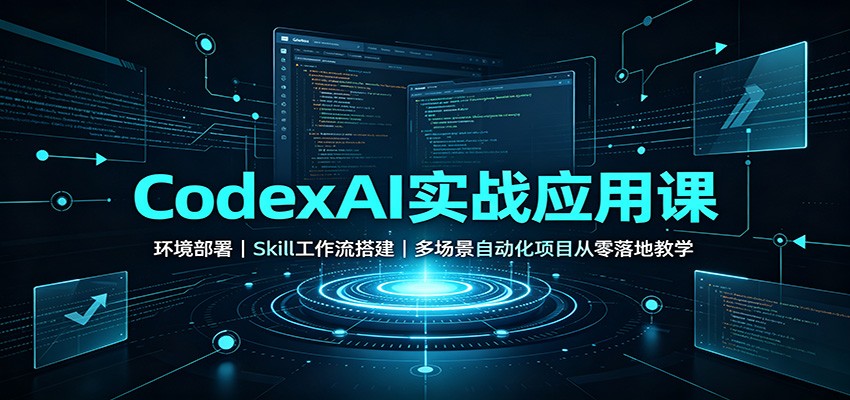 CodexAI实战应用课：环境部署Skill工作流搭建，多场景自动化项目从零落地教学-课程网