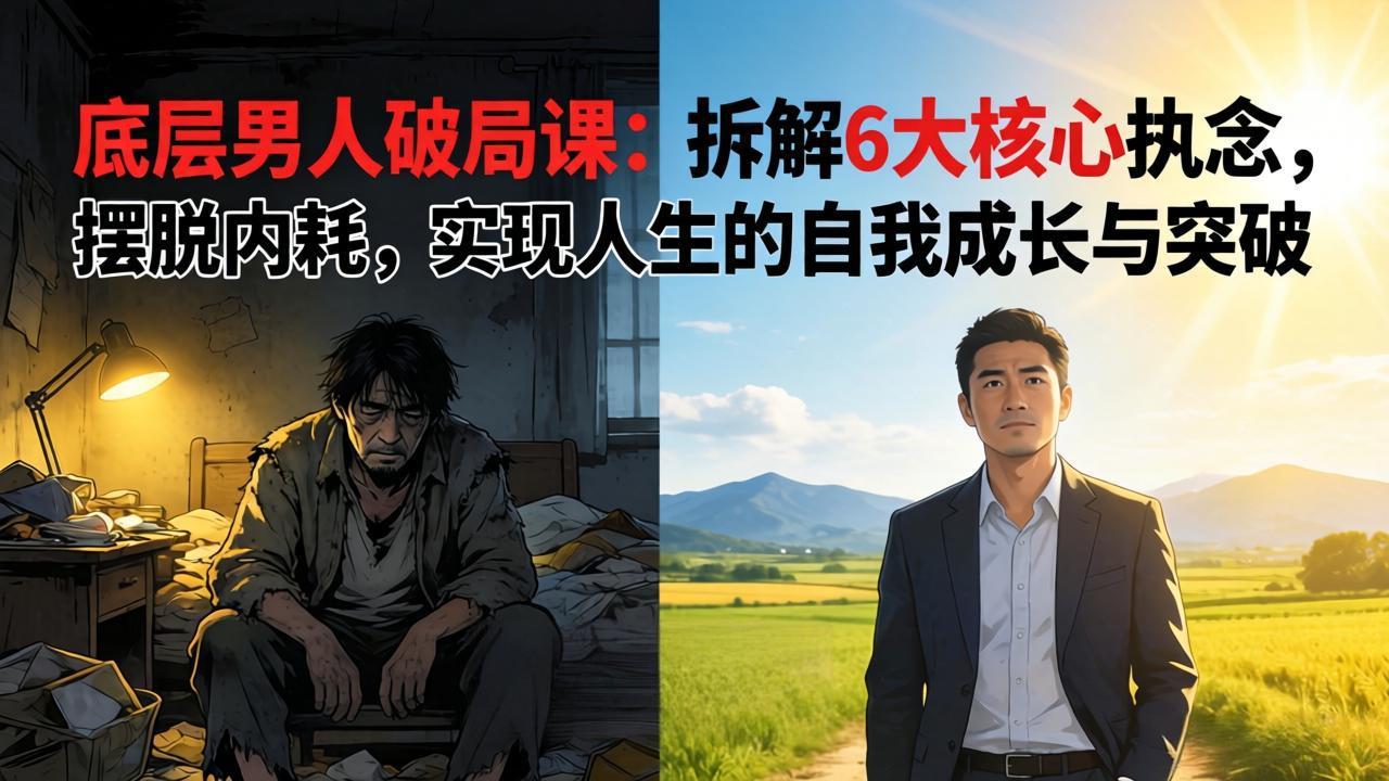 付费文章：底层男人破局课：拆解 6 大核心执念，摆脱内耗，实现人生的自我成长与突破-课程网