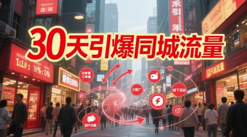 30天引爆同城流量：团购篇 认知篇 流量篇 来客篇 达人篇 老板人设IP篇 投流篇-课程网