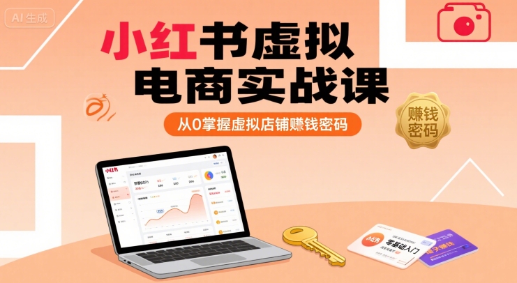 小红书虚拟电商实战课，从0掌握虚拟店铺賺钱密码-课程网