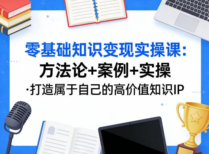 零基础知识变现实操课，方法论+案例+实操，打造属于自己的高价值知识IP-课程网