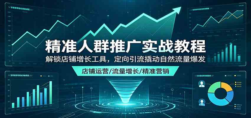 精准人群推广实战教程：解锁店铺增长工具，定向引流撬动自然流量爆发-课程网