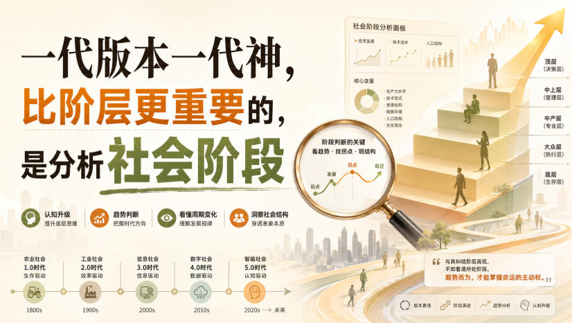 付费文章：一代版本一代神，比阶层更重要的，是分析社会阶段-课程网
