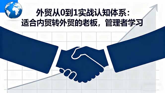 外贸从0到1实战认知体系：适合内贸转外贸的老板，管理者学习-课程网