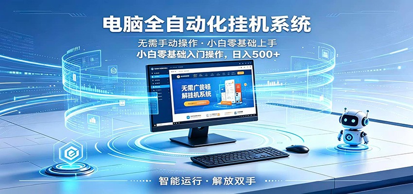 智能广告挂机无需值守，小白上手轻松实现每日增收-课程网