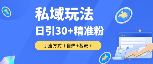 私域金融课变现玩法，日引30+精准流量，转化率50%日销5-10单，一单188-课程网