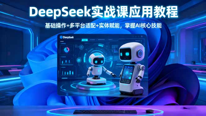 DeepSeek实战课应用教程、基础操作+多平台适配+实体赋能，掌握AI核心技能-课程网